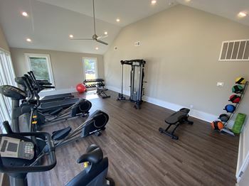 Bright fitness center